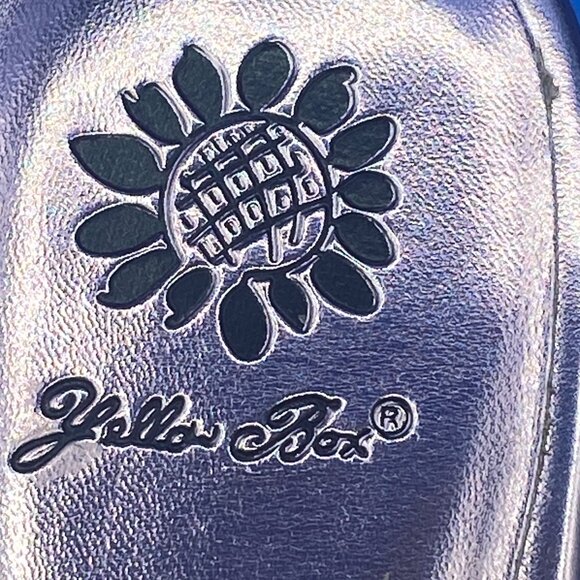 Yellow Box Pink Metallic Heeled Flip Flops Gem decor Toe Strap Size 9.5 - Picture 6 of 9